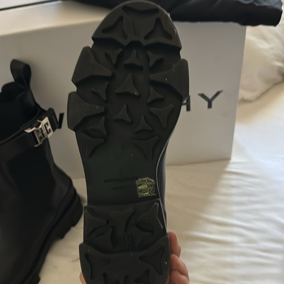 Black military leather boots - Picture 3 of 5